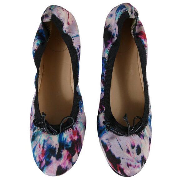 J.Crew Ava Tie-Dye Silk Ballet Flats Multi Color Size 7 #865 - Picture 4 of 9